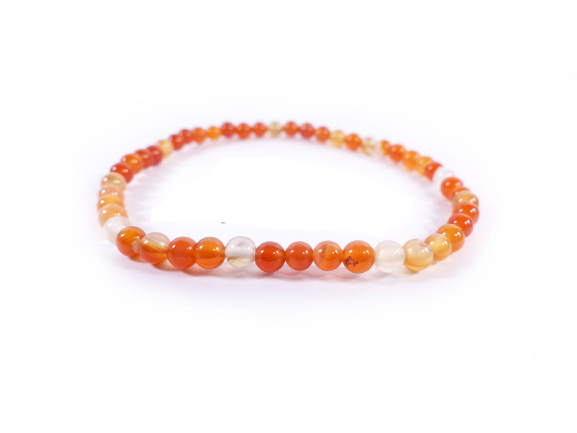 Pulsera Agata Naranja 4 mm