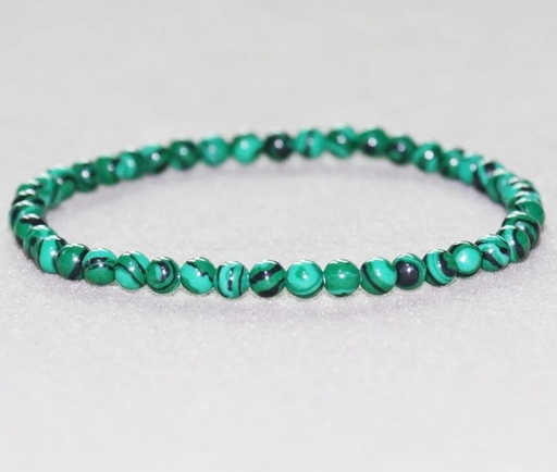 [008428] Pulsera Piedra Sintetic Malaquita 4 mm